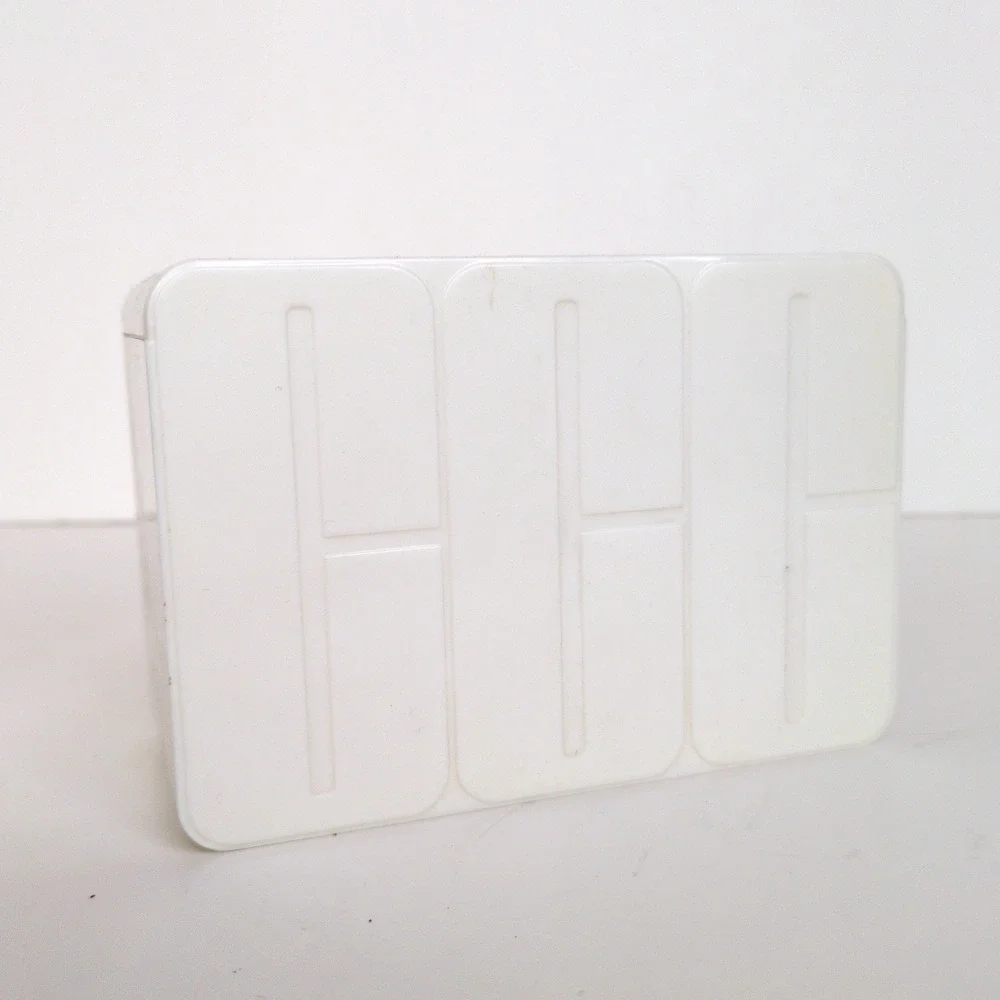 RARE Vtg Clinique Storage Box White Embossed Logo Makeup Organizer Case